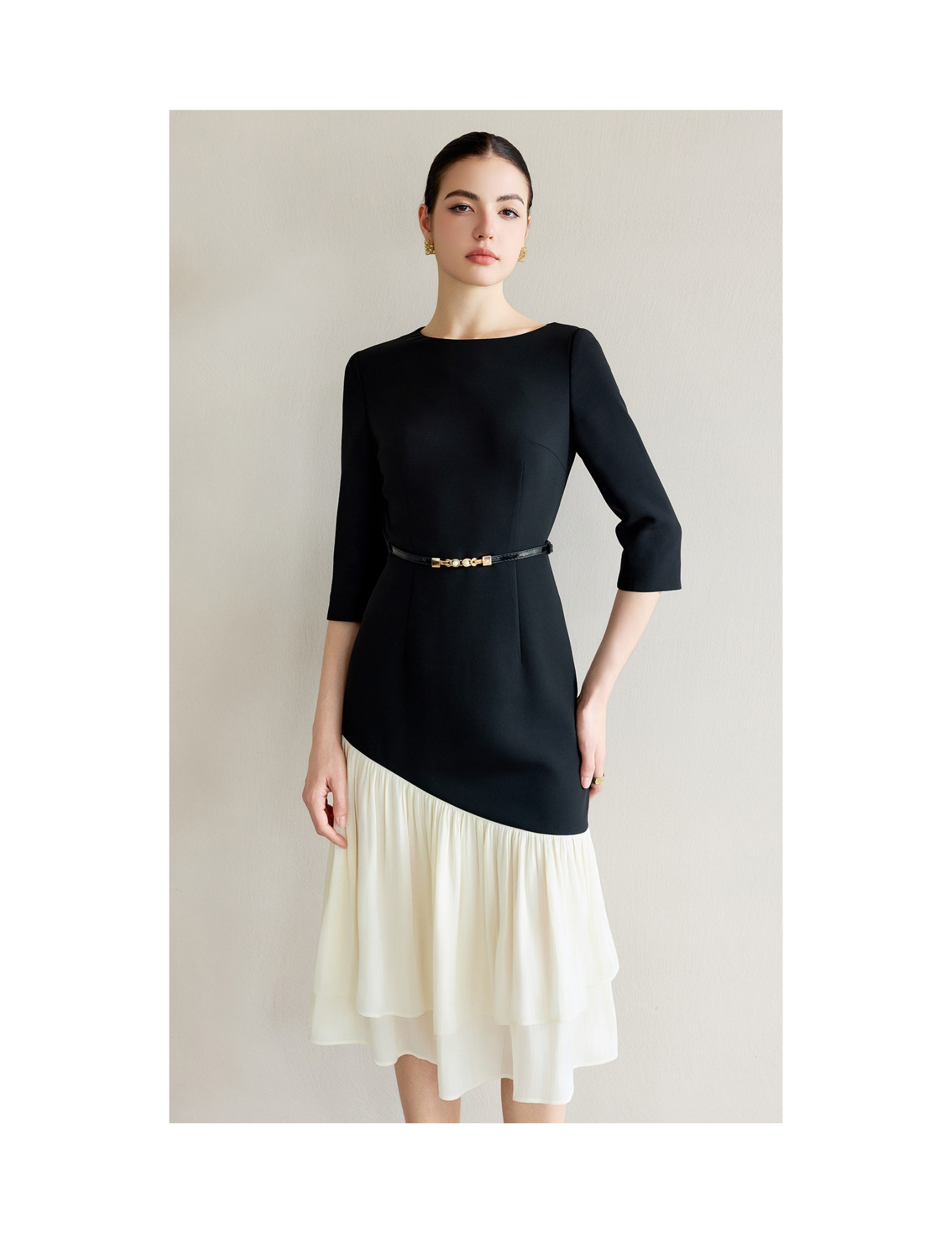 Black and Cream Dress