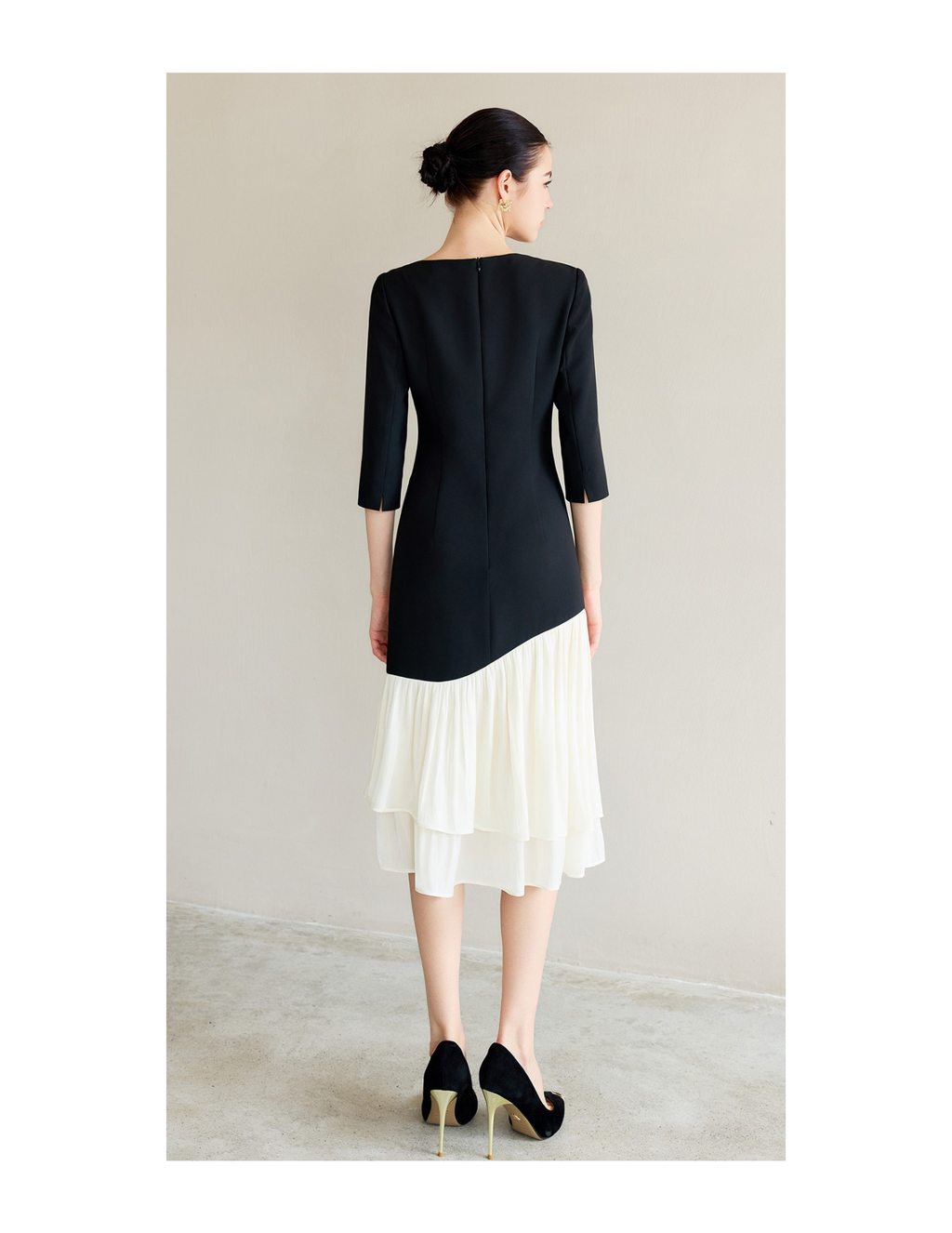 Black and Cream Dress