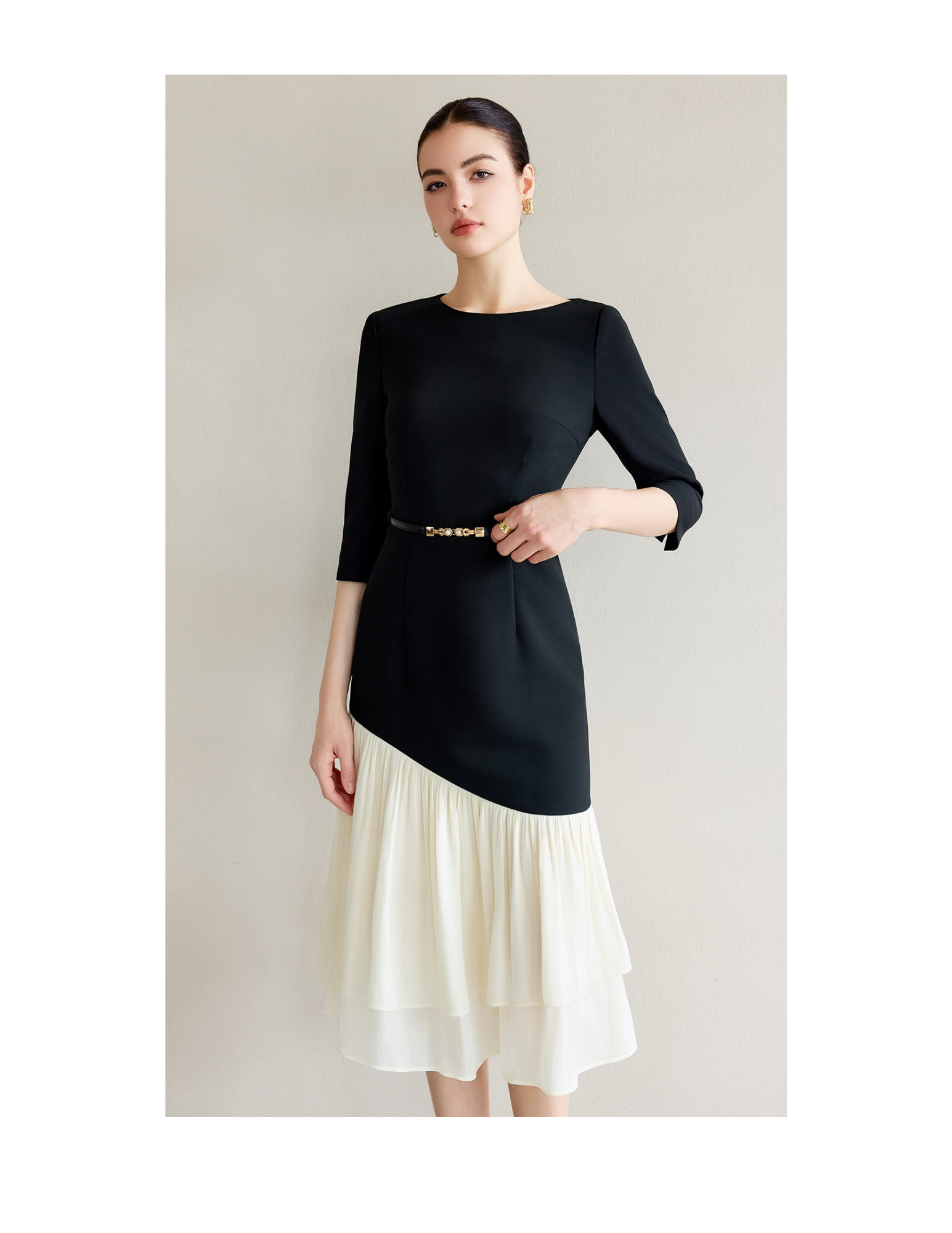 Black and Cream Dress