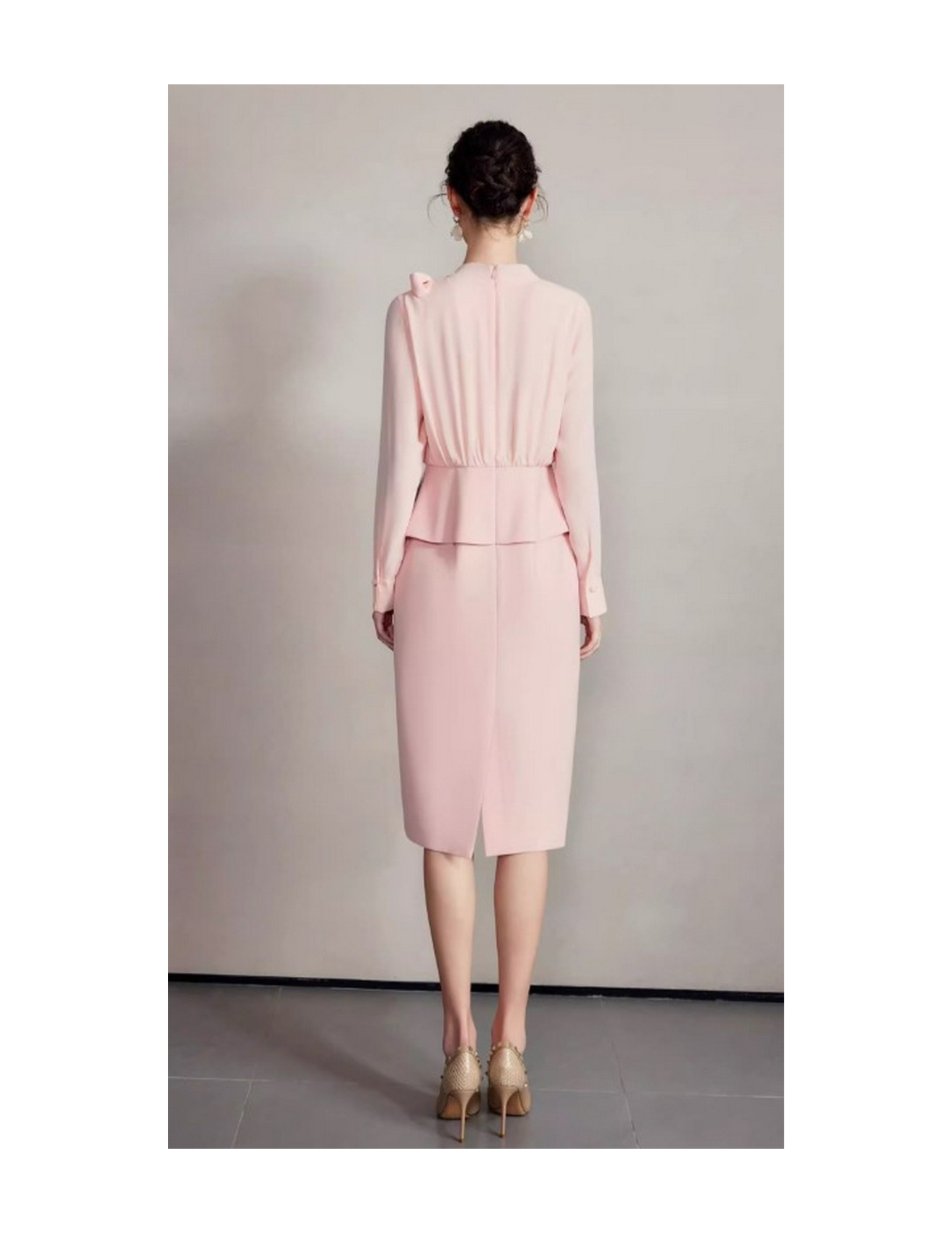 Pink Dress with Neck Tie